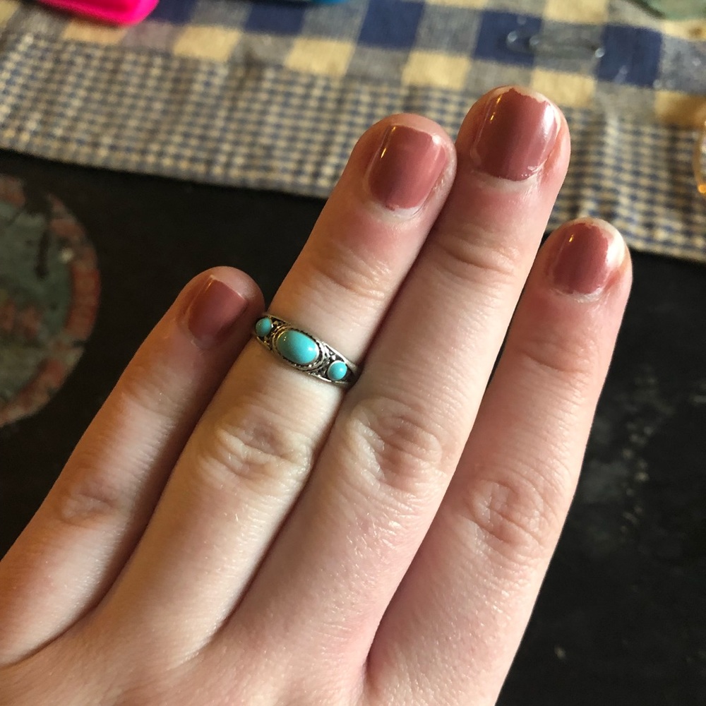 Turquoise midi ring